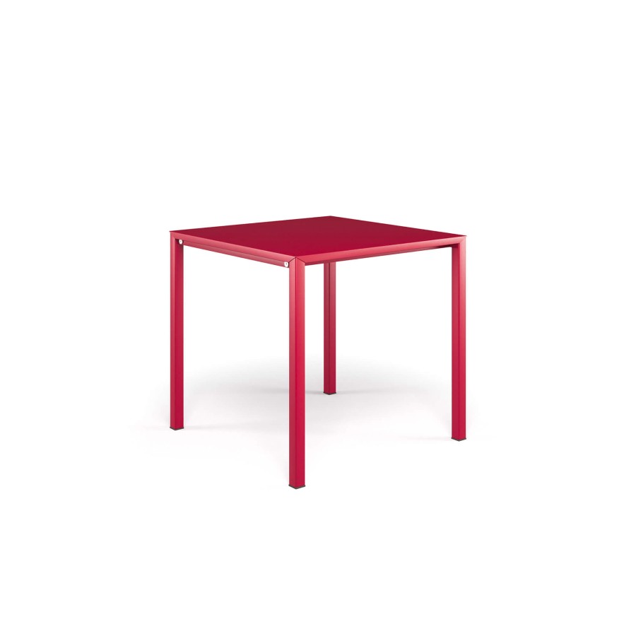 Les Tables ÉMEU | Table Carree Empilable De Jardin 80X80 / Exterieur En Aluminium - Collection Urban