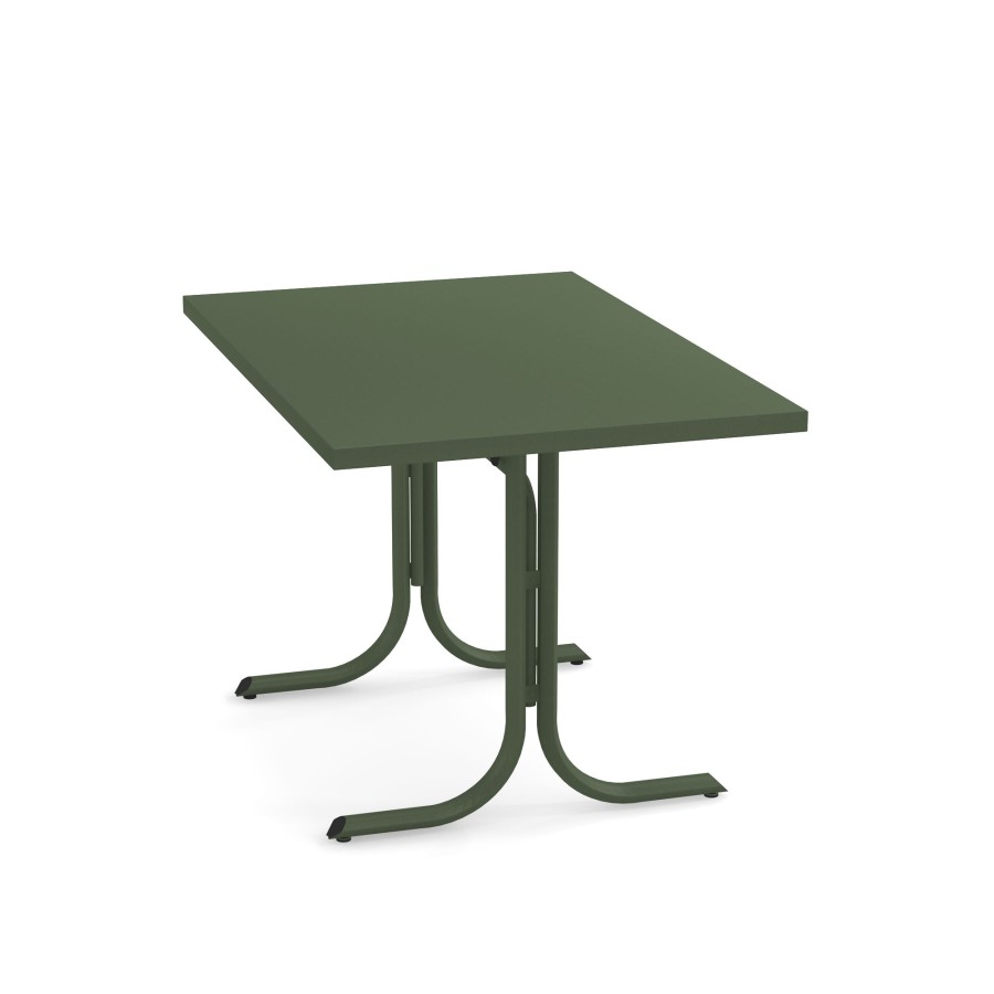 Les Tables ÉMEU | Table Pliable Garden Square Border 80X120 / Exterieur En Acier - Systeme De Table De Collection