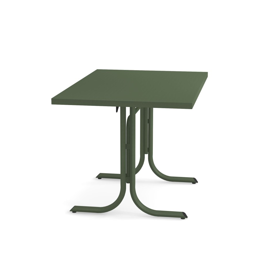 Les Tables ÉMEU | Table Pliable Garden Square Border 80X120 / Exterieur En Acier - Systeme De Table De Collection