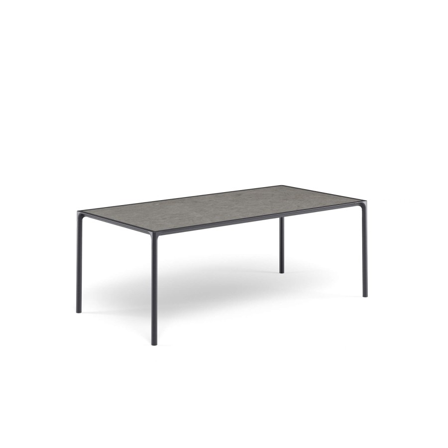 Les Tables ÉMEU | Table Rectangulaire Garden Gres Top / Exterieur En Aluminium - Collection Terramare