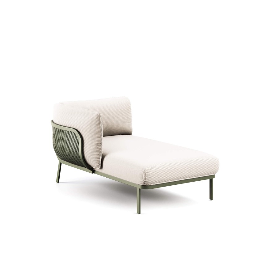 Fauteuils Et Canapes ÉMEU | Chaise Longue De Jardin Avec Accoudoir Gauche / Exterieur En Acier - Collection Cabla