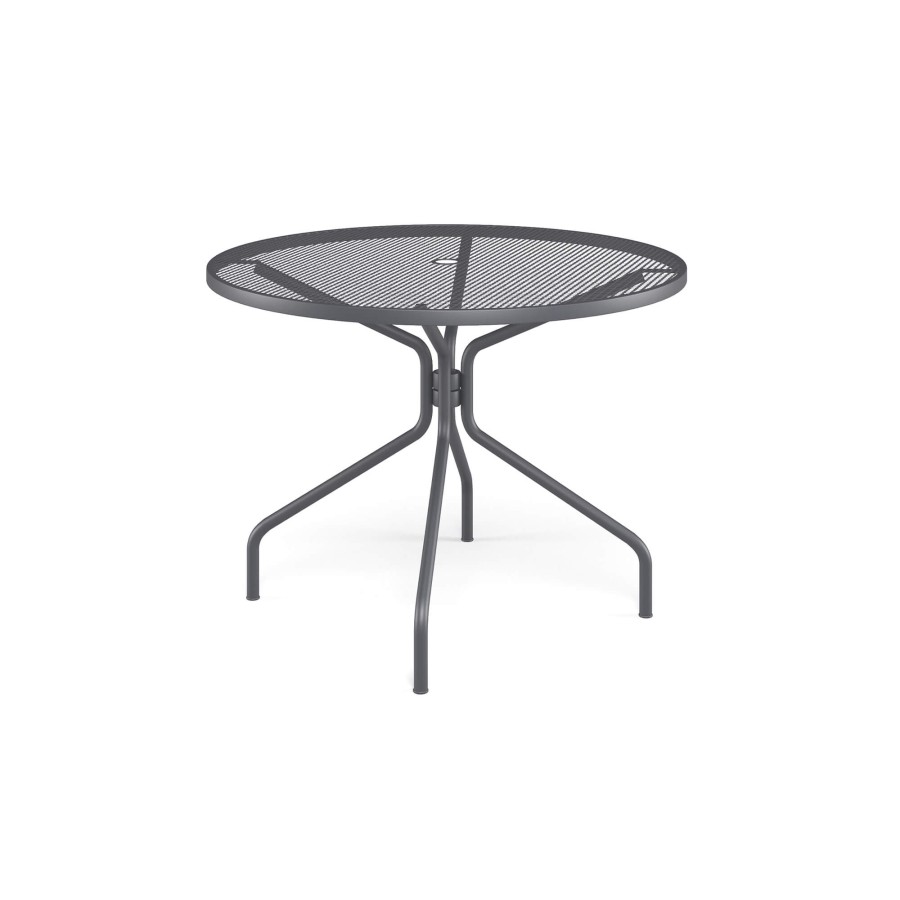 Les Tables ÉMEU | Table Ronde De Jardin D106 / Exterieur En Acier - Collection Cambi