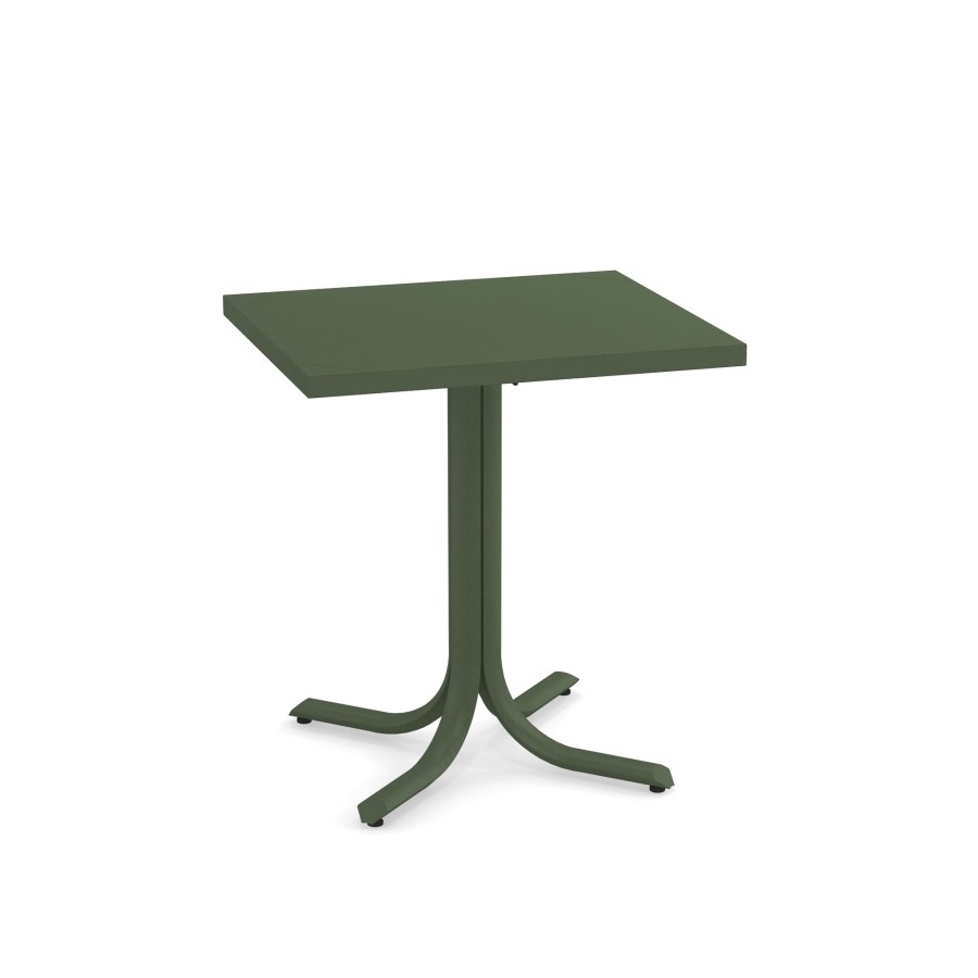 Les Tables ÉMEU | Table Pliable Garden Square Border 70X60 / Exterieur En Acier - Systeme De Table De Collection