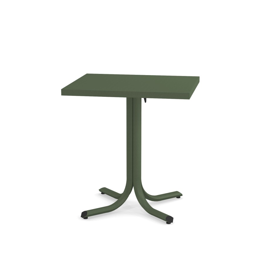 Les Tables ÉMEU | Table Pliable Garden Square Border 70X60 / Exterieur En Acier - Systeme De Table De Collection