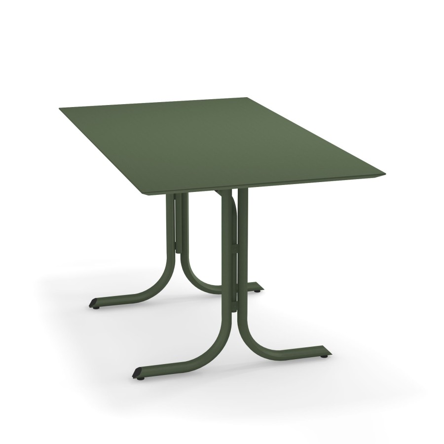 Les Tables ÉMEU | Table Pliable Bordure Basse De Jardin 80X140 / Exterieur En Acier - Systeme De Table De Collection