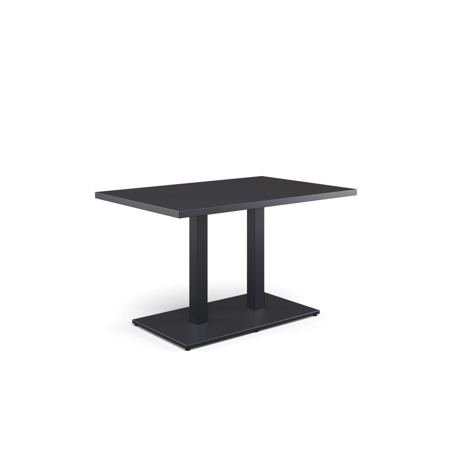 Les Tables ÉMEU | Table De Jardin Rectangulaire 120X80 / Exterieur En Acier - Collection Round