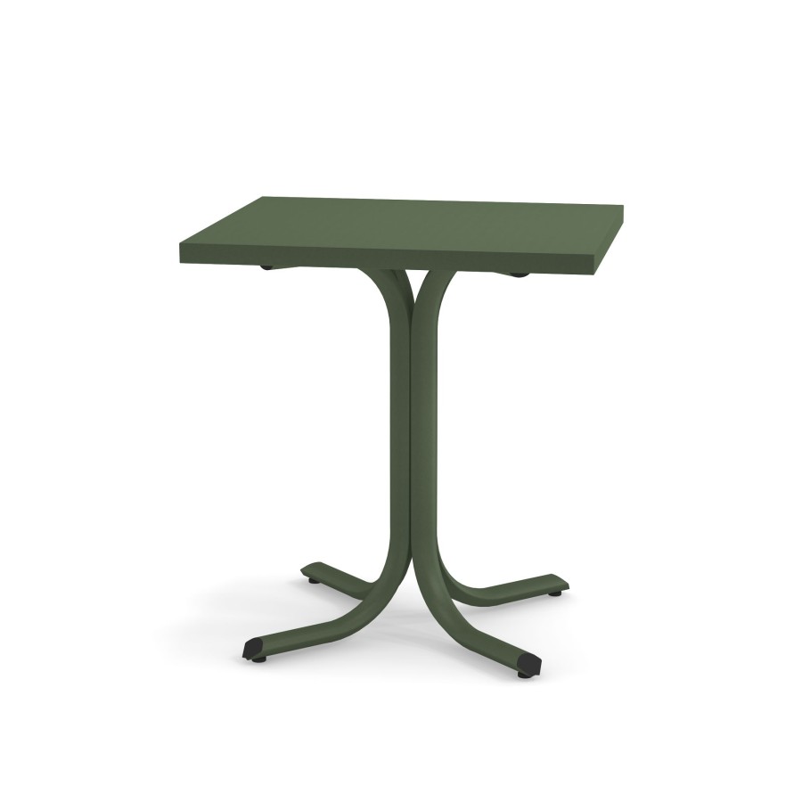 Les Tables ÉMEU | Table Bordure Carree De Jardin 70X60 / Exterieur En Acier - Systeme De Table De Collection