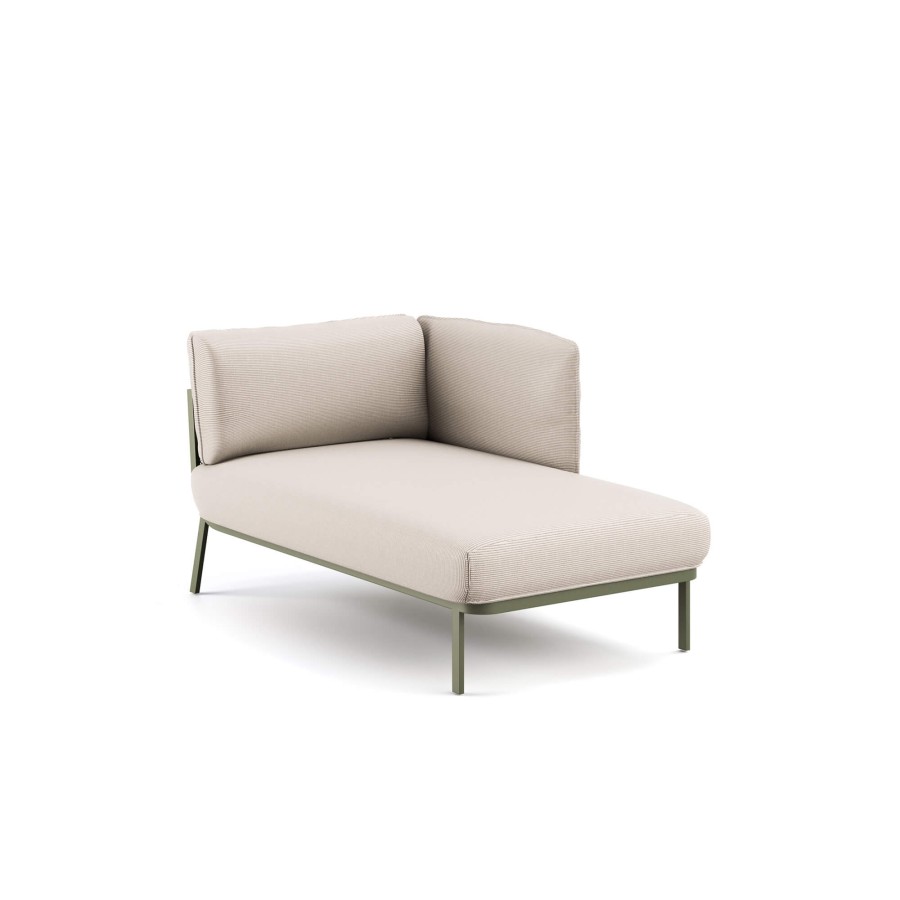 Fauteuils Et Canapes ÉMEU | Chaise Longue De Jardin Avec Accoudoir Droit / Exterieur En Acier - Collection Cabla