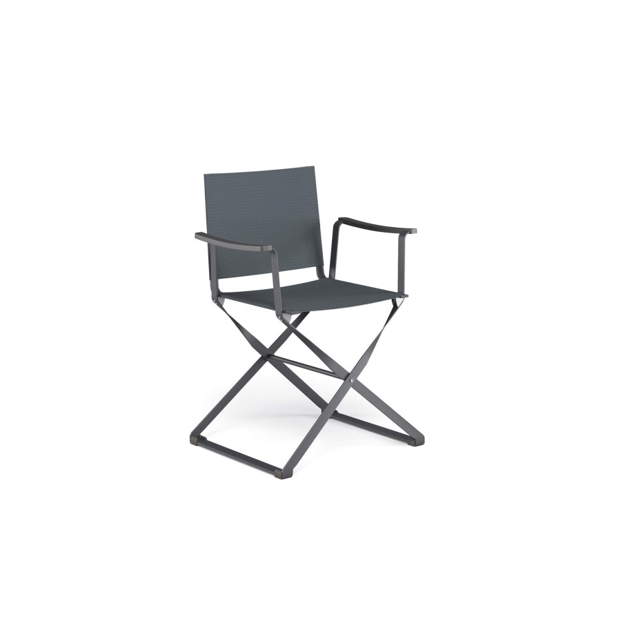 Chaises ÉMEU | Fauteuil Directeur De Jardin / Exterieur En Aluminium, Emu-Tex - Collection Ciak