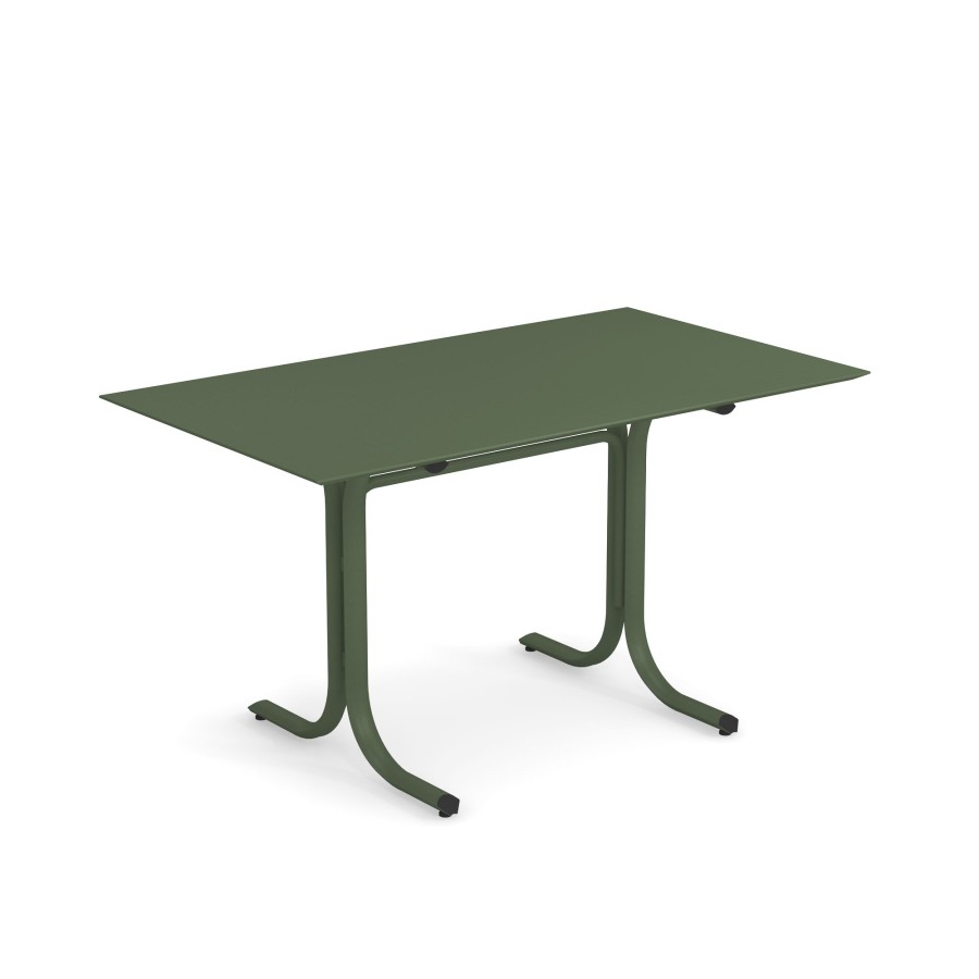 Les Tables ÉMEU | Table Basse Bordure De Jardin 80X140 / Exterieur En Acier - Systeme De Table De Collection