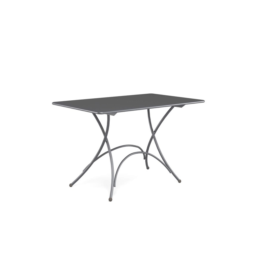 Les Tables ÉMEU | Table De Jardin Pliante Rectangulaire 120X76 / Exterieur En Acier - Collection Pigalle