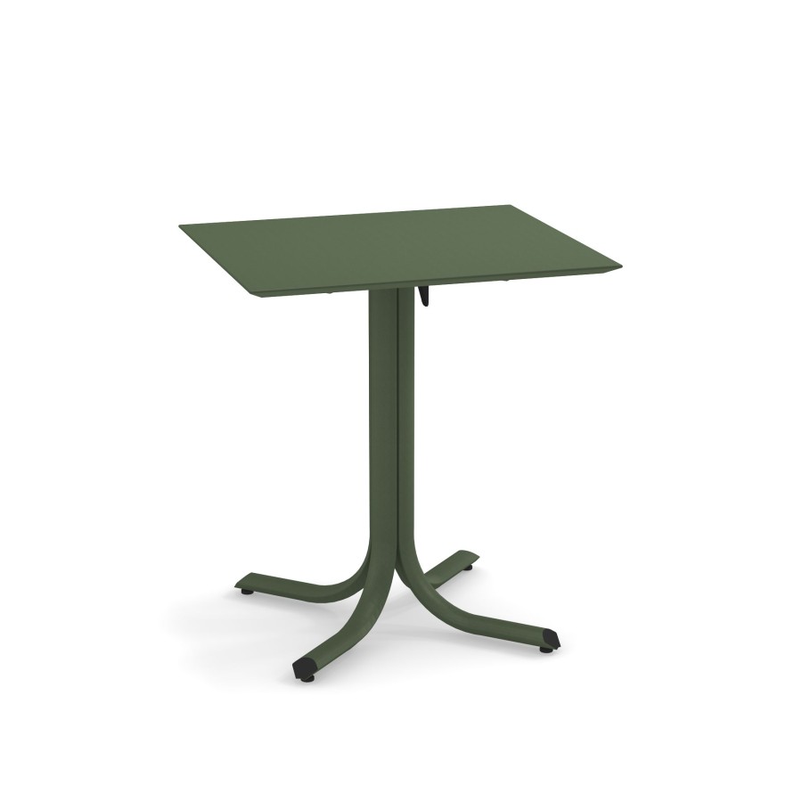 Les Tables ÉMEU | Table Pliable De Jardin Bordure Basse 70X60 / Exterieur En Acier - Systeme De Table De Collection