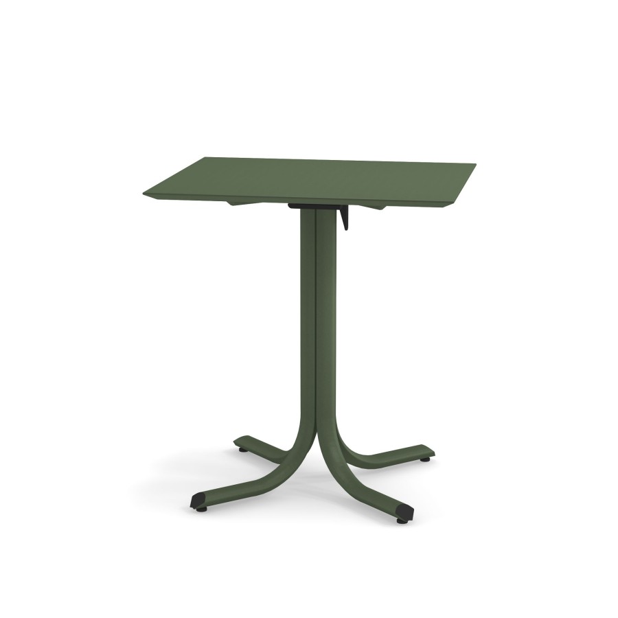 Les Tables ÉMEU | Table Pliable De Jardin Bordure Basse 70X60 / Exterieur En Acier - Systeme De Table De Collection